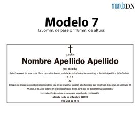 Esquela - Modelo 7 (256mm x 118mm)