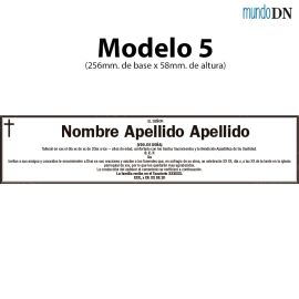 Esquela - Modelo 5 (256mm x 58mm)