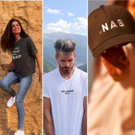 SORTEO de LOTE de camiseta chico, camiseta chica y gorra de NOT AFRAID BRAND