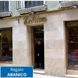 Cebriain - Regalo de abanico de madera pintado a mano
