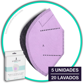 Sorteo de 2 cajas de mascarillas Airnatech Plus color moradas
