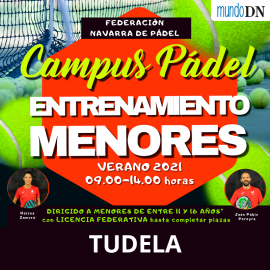 Sorteo de 1 plaza en el campamento de pádel infantil en TUDELA